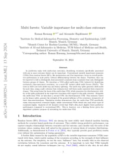 Multi forests: Variable importance for multi-class outcomes