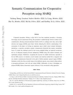 Semantic Communication for Cooperative Perception using HARQ