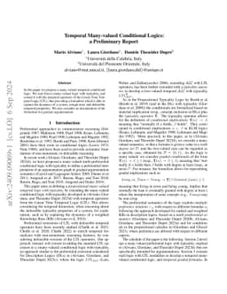 Temporal Many-valued Conditional Logics: a Preliminary Report