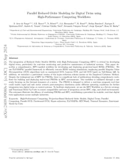 Parallel Reduced Order Modeling for Digital Twins using High-Performance
  Computing Workflows
