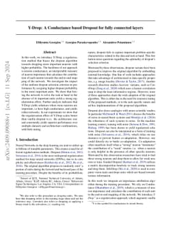 Y-Drop: A Conductance based Dropout for fully connected layers