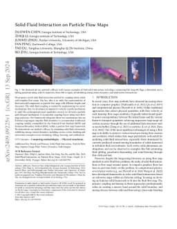 Solid-Fluid Interaction on Particle Flow Maps