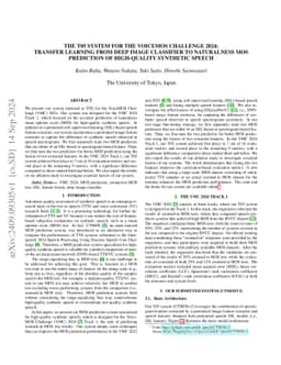The T05 System for The VoiceMOS Challenge 2024: Transfer Learning from
  Deep Image Classifier to Naturalness MOS Prediction of High-Quality Synthetic
  Speech
