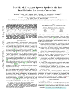 MacST: Multi-Accent Speech Synthesis via Text Transliteration for Accent Conversion