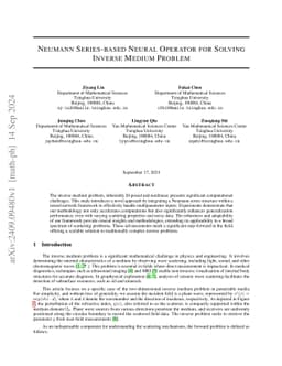 Neumann Series-based Neural Operator for Solving Inverse Medium Problem