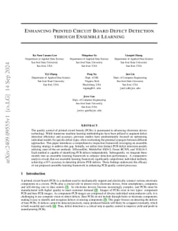 Enhancing Printed Circuit Board Defect Detection through Ensemble
  Learning