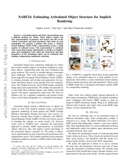 NARF24: Estimating Articulated Object Structure for Implicit Rendering