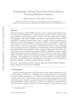 Generalizability of Graph Neural Network Force Fields for Predicting
  Solid-State Properties