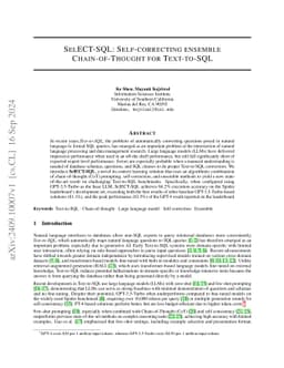 SelECT-SQL: Self-correcting ensemble Chain-of-Thought for Text-to-SQL