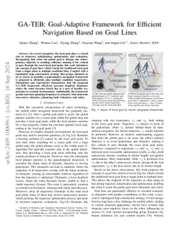GA-TEB: Goal-Adaptive Framework for Efficient Navigation Based on Goal
  Lines