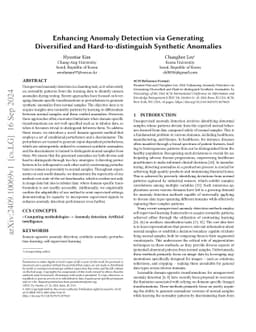 Enhancing Anomaly Detection via Generating Diversified and
  Hard-to-distinguish Synthetic Anomalies