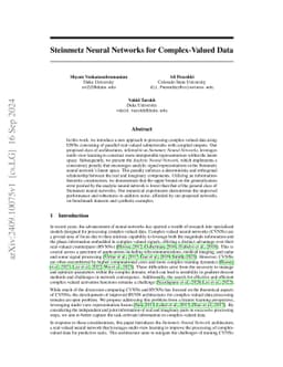 Steinmetz Neural Networks for Complex-Valued Data