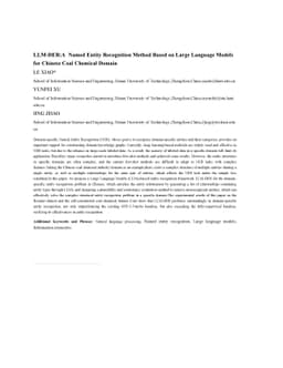 LLM-DER:A Named Entity Recognition Method Based on Large Language Models
  for Chinese Coal Chemical Domain