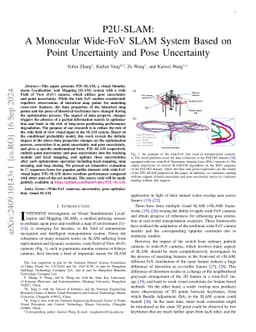 P2U-SLAM: A Monocular Wide-FoV SLAM System Based on Point Uncertainty
  and Pose Uncertainty