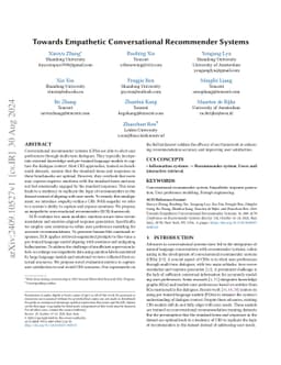 Towards Empathetic Conversational Recommender Systems