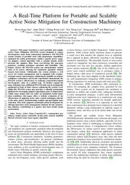 A Real-Time Platform for Portable and Scalable Active Noise Mitigation
  for Construction Machinery