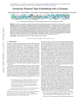 Visualizing Temporal Topic Embeddings with a Compass