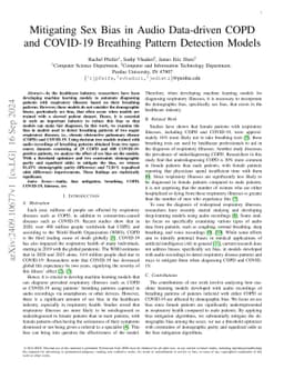 Mitigating Sex Bias in Audio Data-driven COPD and COVID-19 Breathing
  Pattern Detection Models