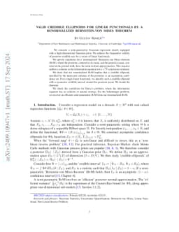 Valid Credible Ellipsoids for Linear Functionals by a Renormalized
  Bernstein-von Mises Theorem