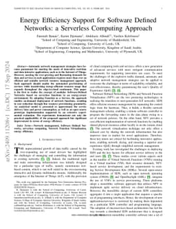 Energy Efficiency Support for Software Defined Networks: a Serverless
  Computing Approach