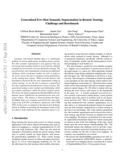 Generalized Few-Shot Semantic Segmentation in Remote Sensing: Challenge
  and Benchmark