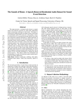 The Sounds of Home: A Speech-Removed Residential Audio Dataset for Sound
  Event Detection