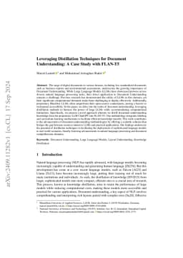 Leveraging Distillation Techniques for Document Understanding: A Case
  Study with FLAN-T5