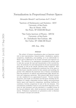 Normalization in Proportional Feature Spaces