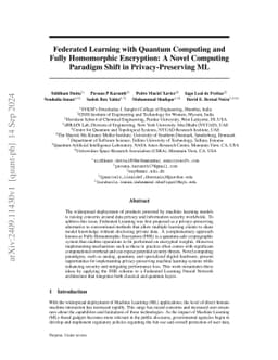 Federated Learning with Quantum Computing and Fully Homomorphic
  Encryption: A Novel Computing Paradigm Shift in Privacy-Preserving ML