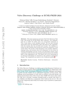 Volvo Discovery Challenge at ECML-PKDD 2024
