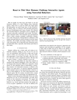 React to This! How Humans Challenge Interactive Agents using Nonverbal
  Behaviors