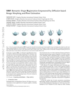 SRIF: Semantic Shape Registration Empowered by Diffusion-based Image
  Morphing and Flow Estimation