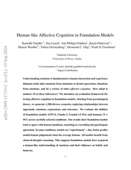 Human-like Affective Cognition in Foundation Models