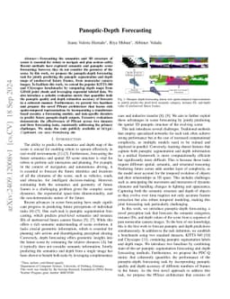 Panoptic-Depth Forecasting