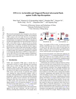 ITPatch: An Invisible and Triggered Physical Adversarial Patch against
  Traffic Sign Recognition