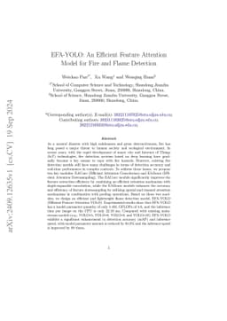 EFA-YOLO: An Efficient Feature Attention Model for Fire and Flame
  Detection