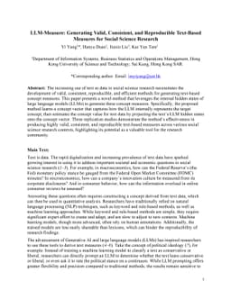 LLM-Measure: Generating Valid, Consistent, and Reproducible Text-Based
  Measures for Social Science Research