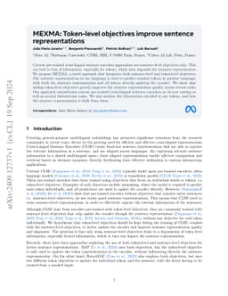 MEXMA: Token-level objectives improve sentence representations