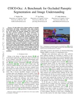 COCO-OLAC: A Benchmark for Occluded Panoptic Segmentation and Image Understanding