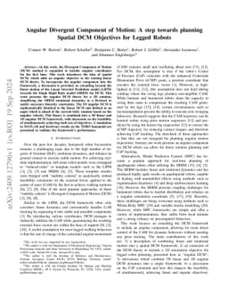Angular Divergent Component of Motion: A step towards planning Spatial
  DCM Objectives for Legged Robots