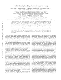 Machine-learning based high-bandwidth magnetic sensing
