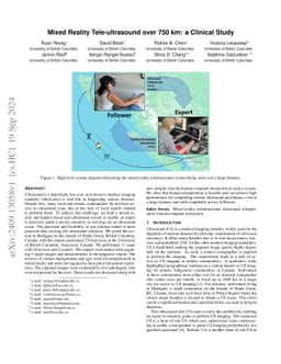 Mixed Reality Tele-ultrasound over 750 km: a Clinical Study