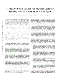 Model Predictive Control For Multiple Castaway Tracking with an
  Autonomous Aerial Agent