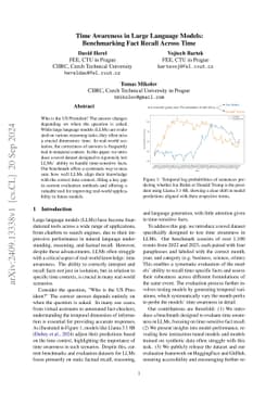 Time Awareness in Large Language Models: Benchmarking Fact Recall Across Time