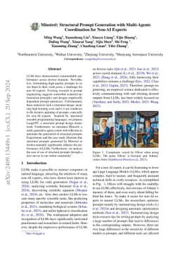 Minstrel: Structural Prompt Generation with Multi-Agents Coordination
  for Non-AI Experts