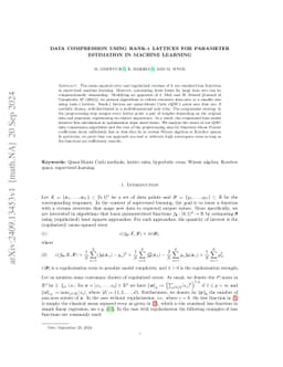 Data Compression using Rank-1 Lattices for Parameter Estimation in
  Machine Learning