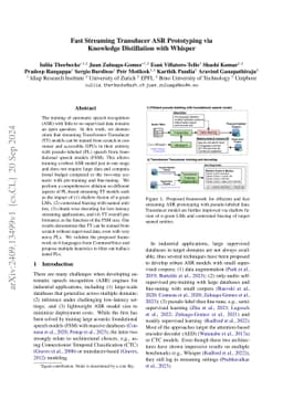 Fast Streaming Transducer ASR Prototyping via Knowledge Distillation
  with Whisper