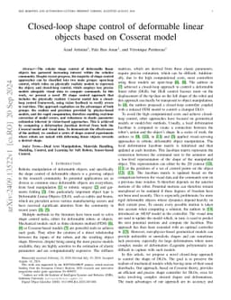 Closed-loop shape control of deformable linear objects based on Cosserat
  model
