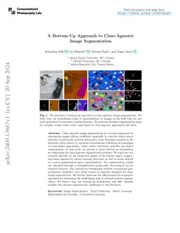 A Bottom-Up Approach to Class-Agnostic Image Segmentation