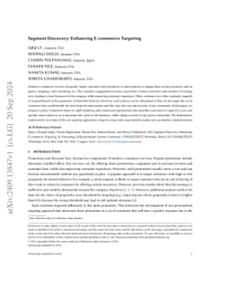 Segment Discovery: Enhancing E-commerce Targeting
